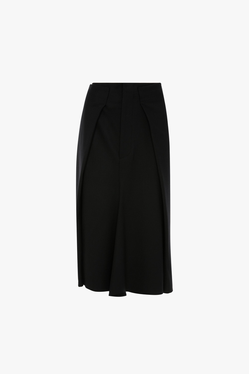 Tailored Midi Skirt In Black 1