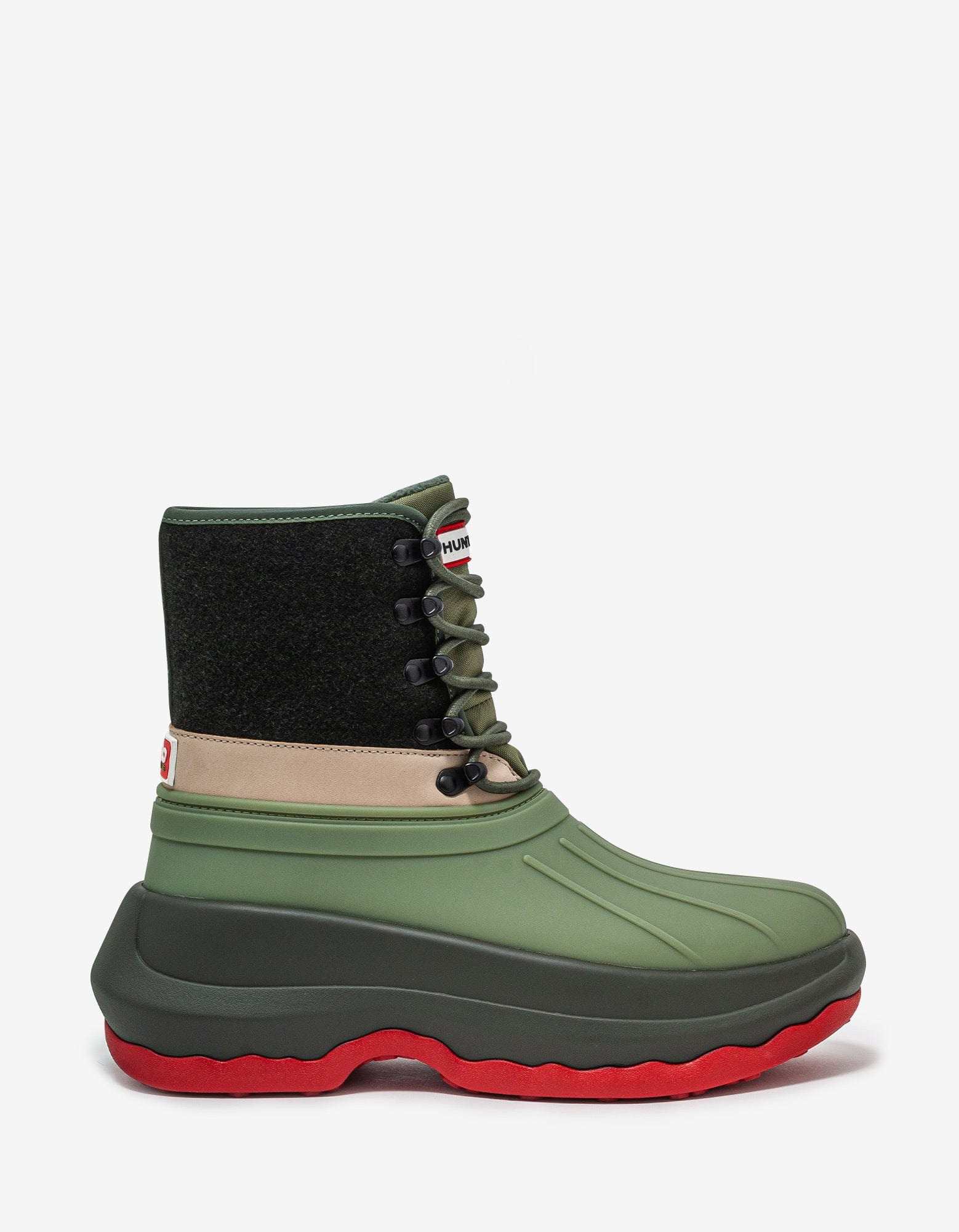 Kenzo Hunter Green Utilitarian Ankle Boots - 2