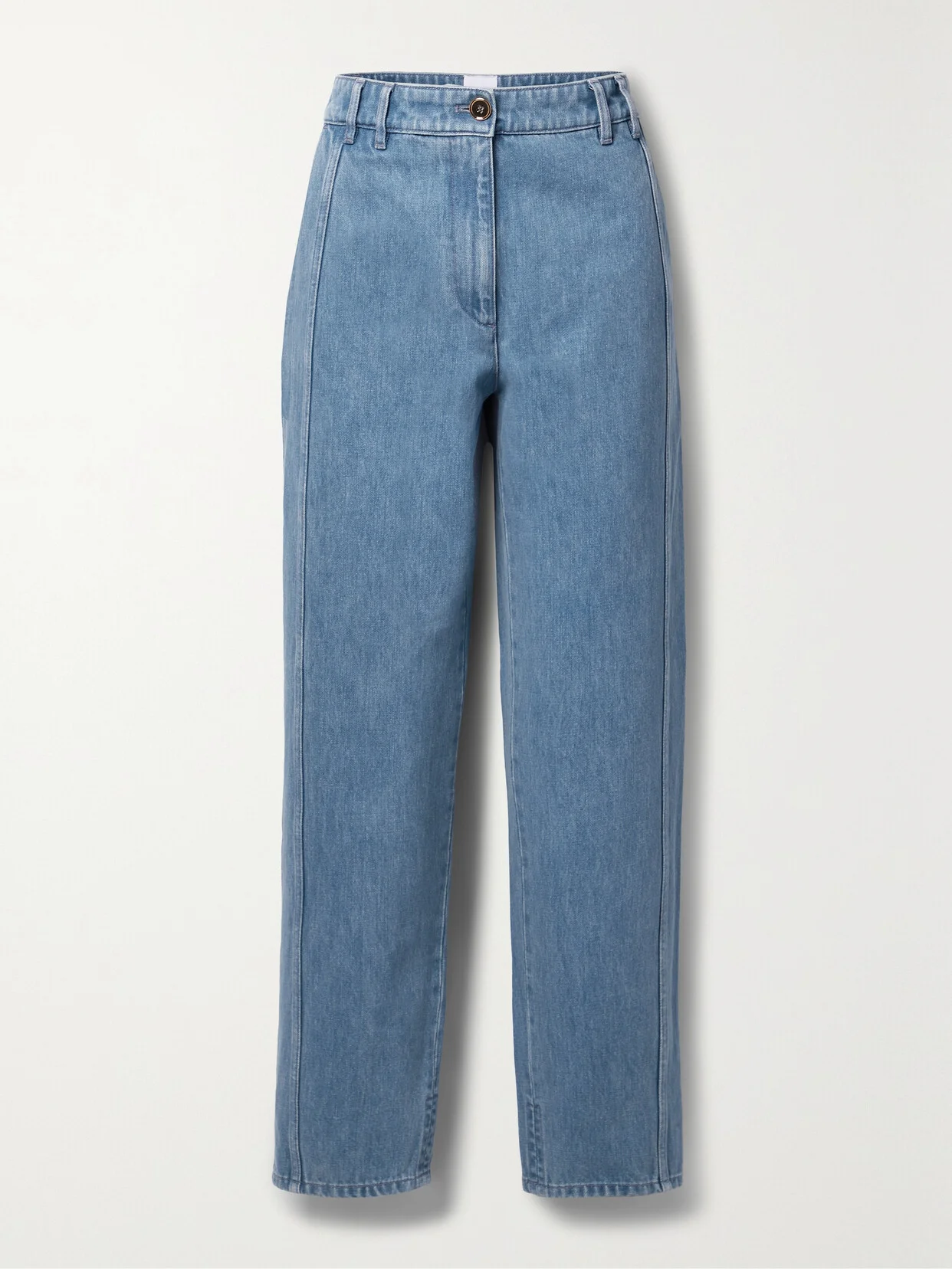 Paneled Mid-rise Straight-leg Jeans - 1