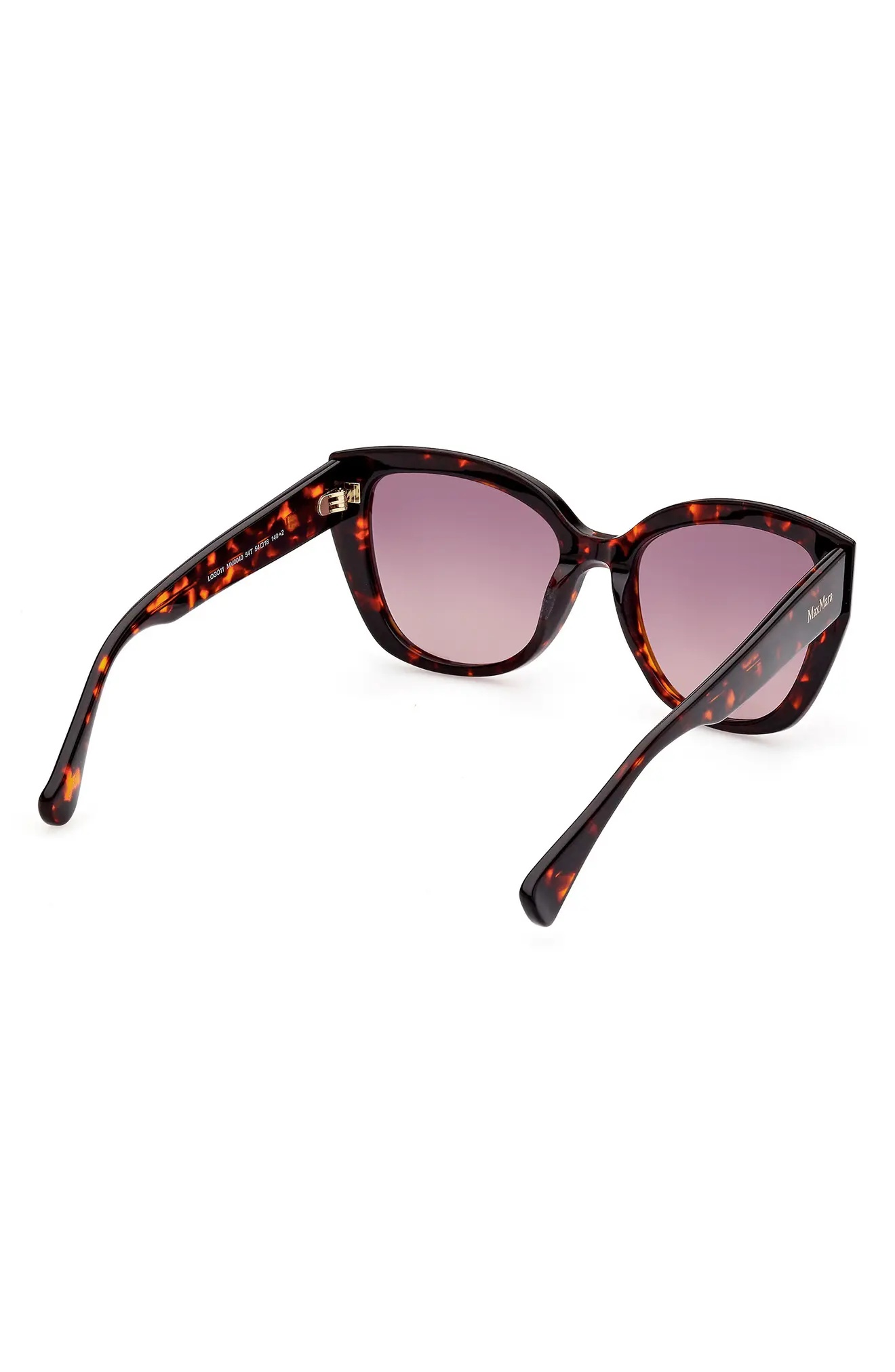 54mm Cat Eye Sunglasses in Shiny Red Havana /Bordeaux - 7