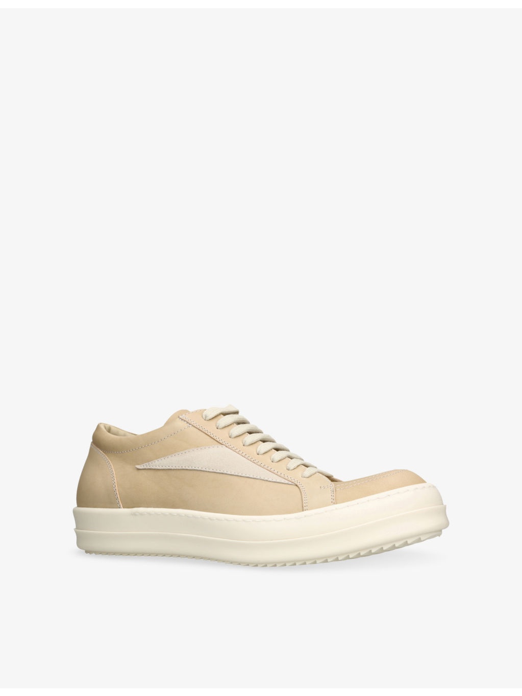 Vintage Leather and Suede Low-Top Trainers - 3