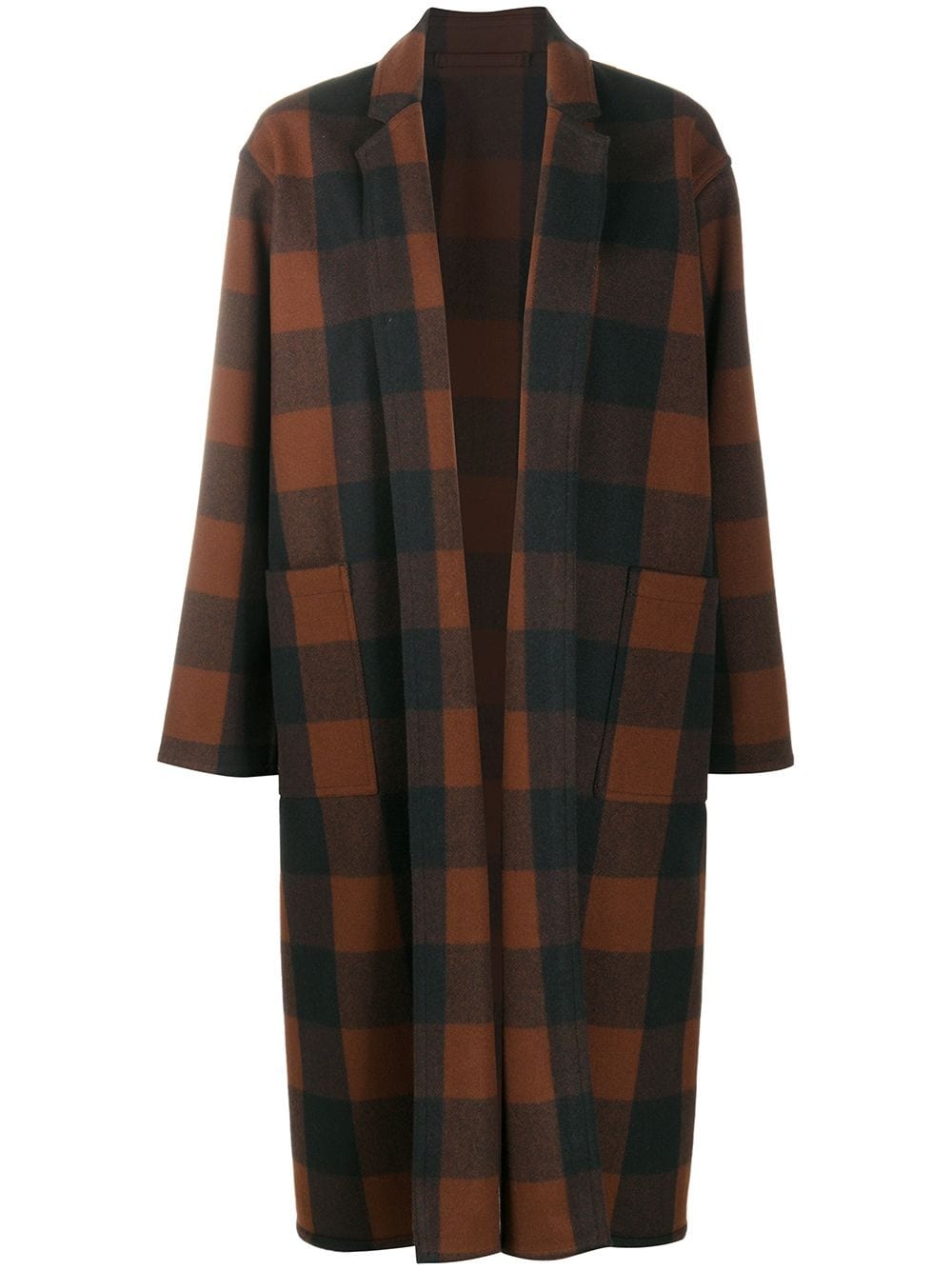 Monreith check longline coat - 1