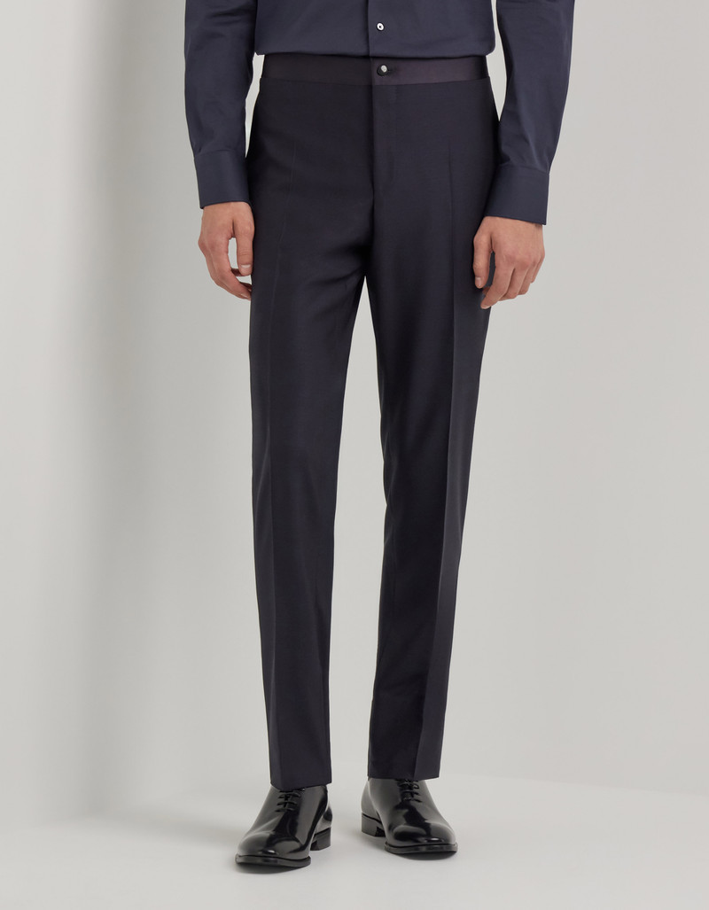 NAVY BLUE PURE WOOL TUXEDO 6