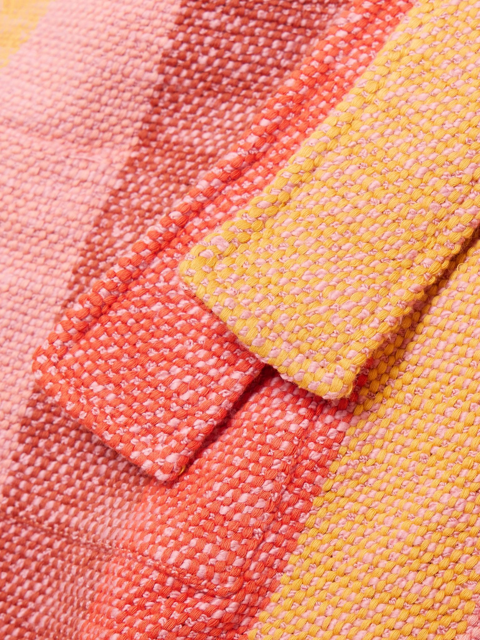 Belted striped cotton cardigan Pink - 5