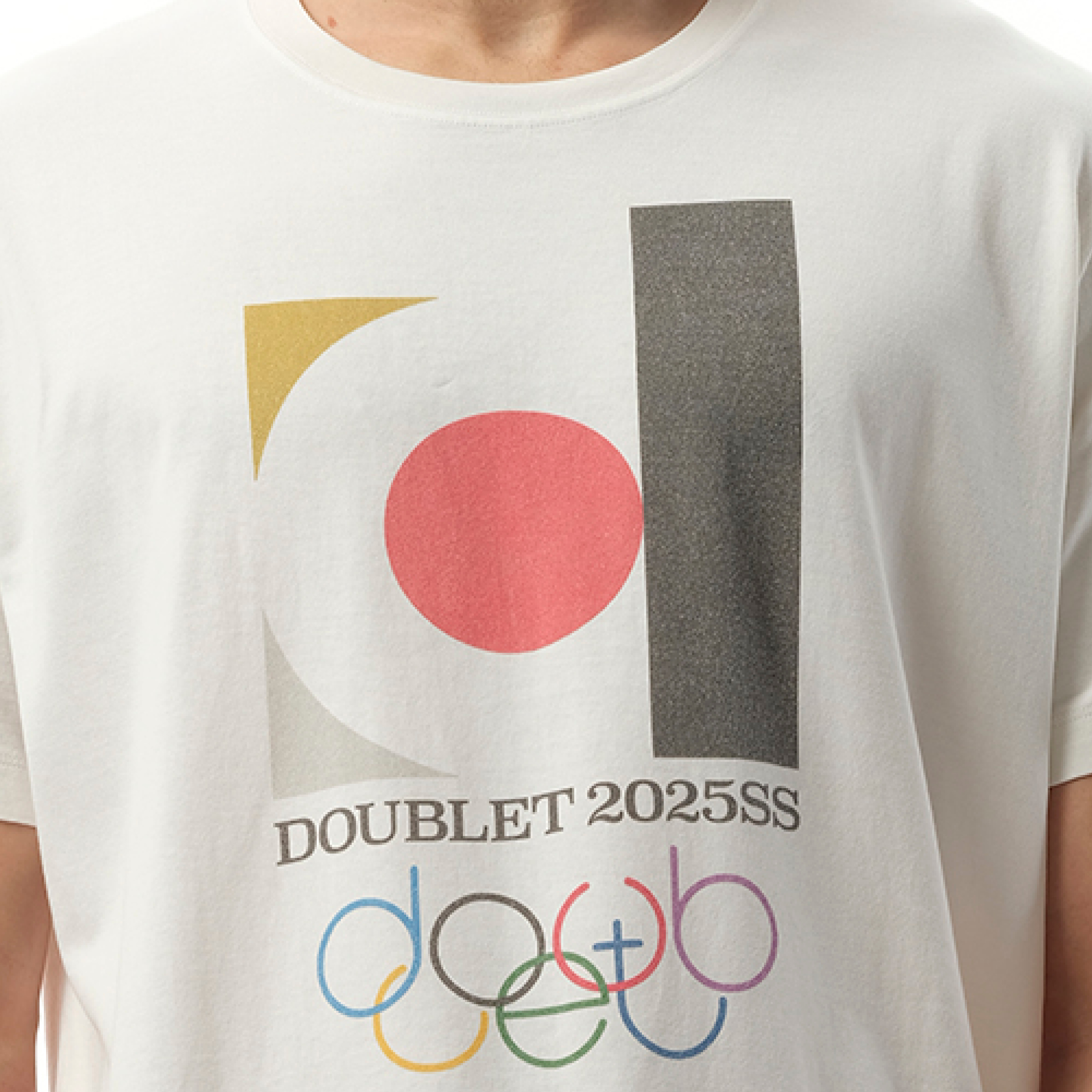 Doublet 2025SS Logo T-Shirt in White - 3