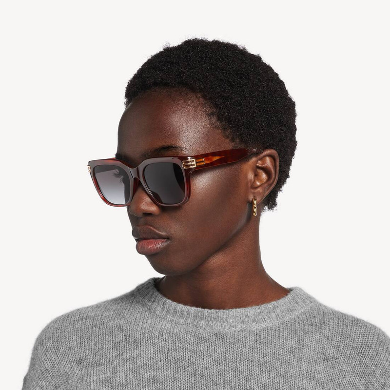 Women's Casino Square Af Sunglasses in Medium Brown Havana 7