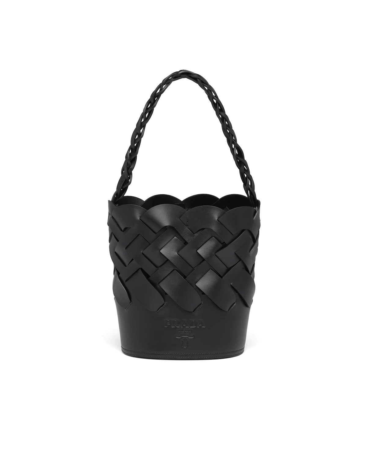 Leather Prada Tress Bucket Bag - 1