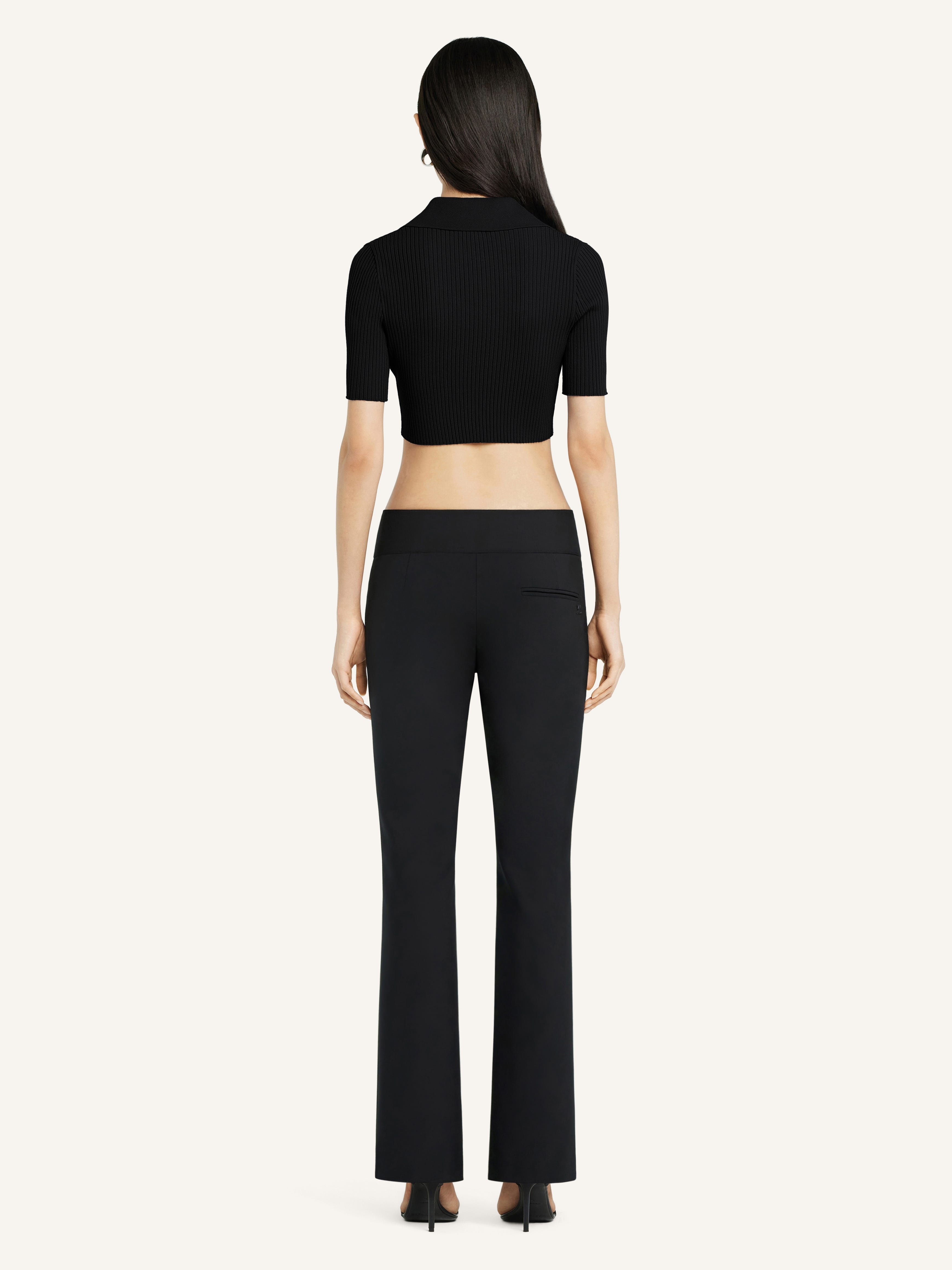 CROPPED KNIT POLO - 3
