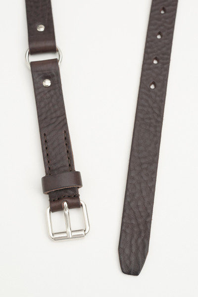 Our Legacy 2,5 cm Ring Belt Grizzly Brown Leather outlook