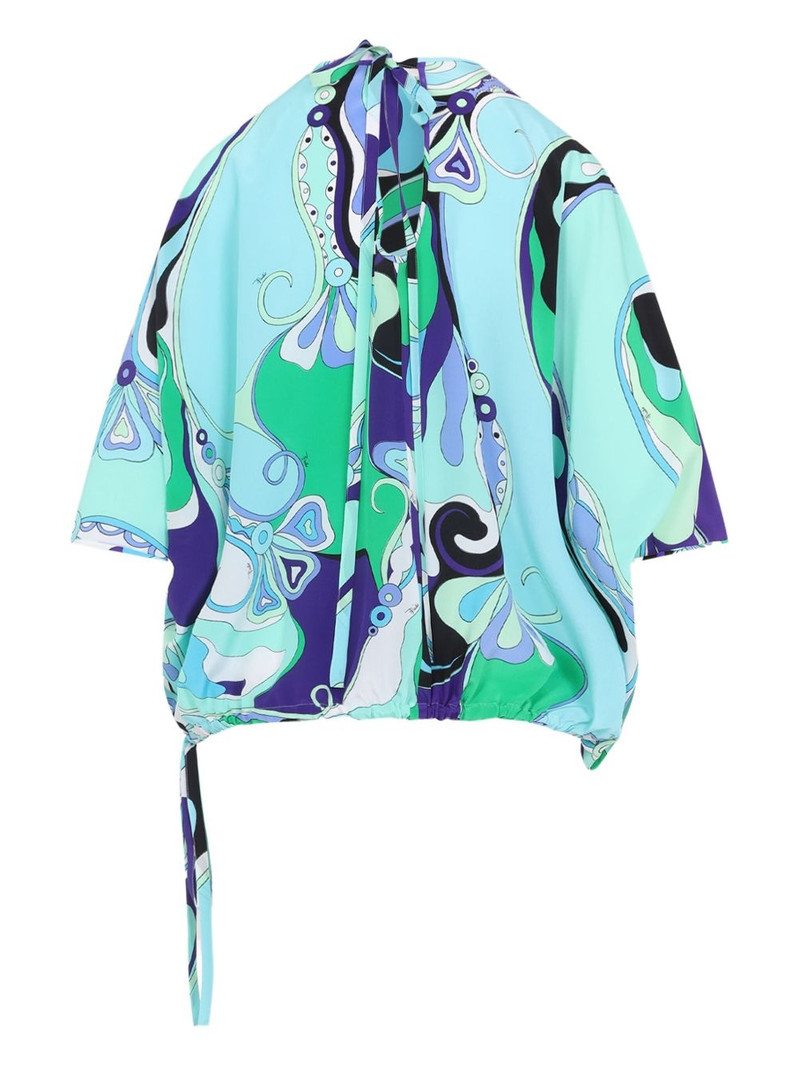 PUCCI Orchid-print silk blouse outlook