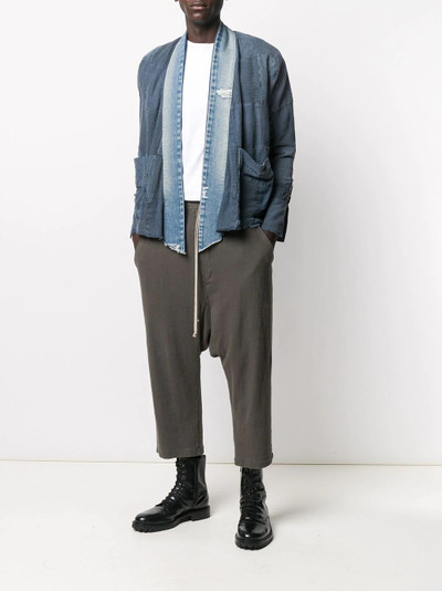 Greg Lauren deconstructed denim jacket outlook