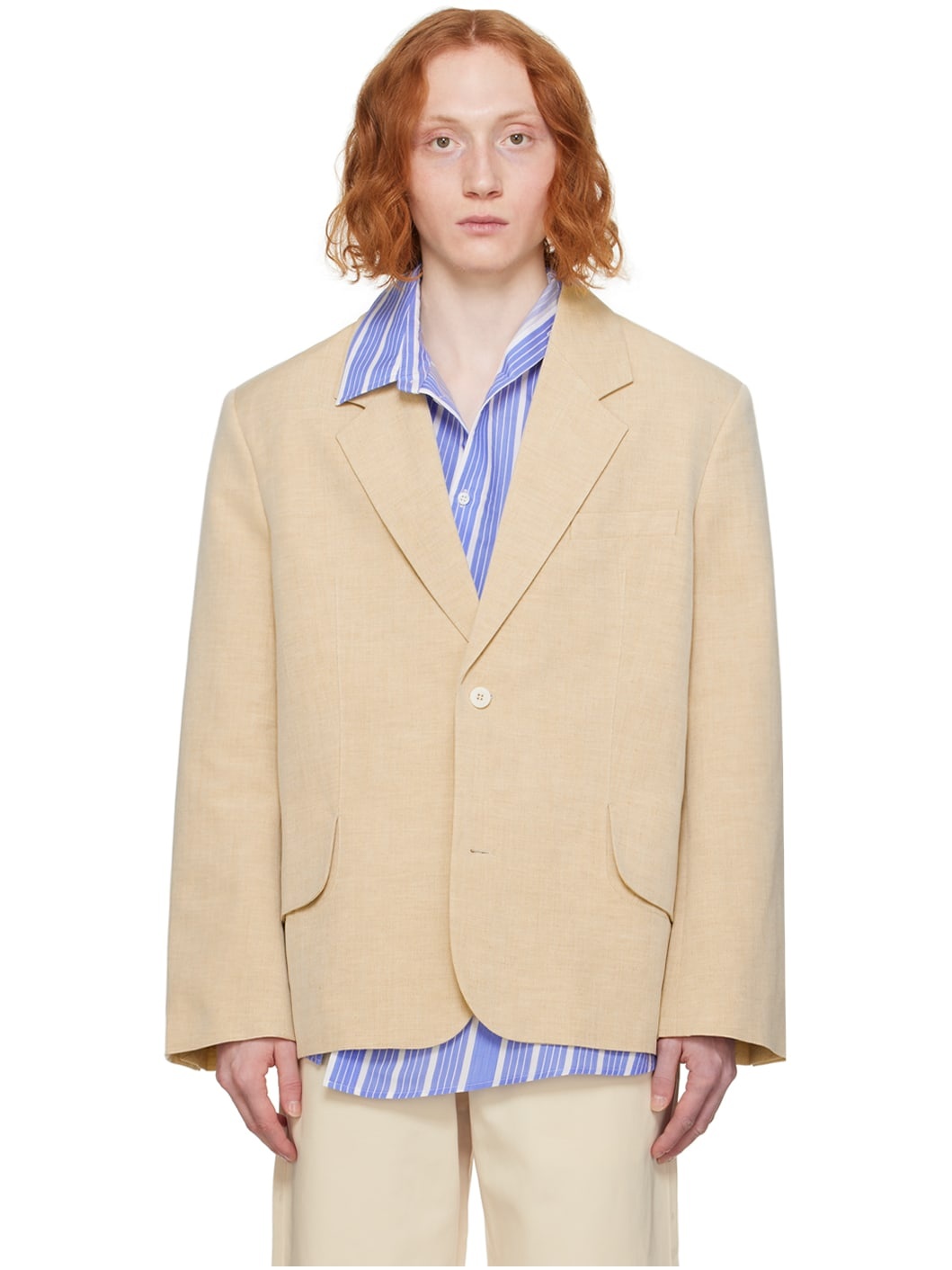 Beige Les Sculptures 'La veste Titolo' Blazer - 1