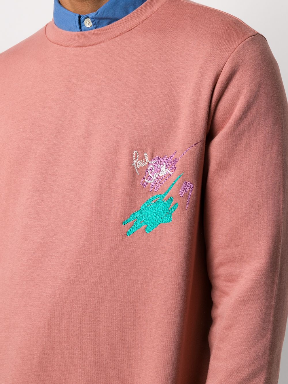 embroidered logo scrawl sweatshirt - 5