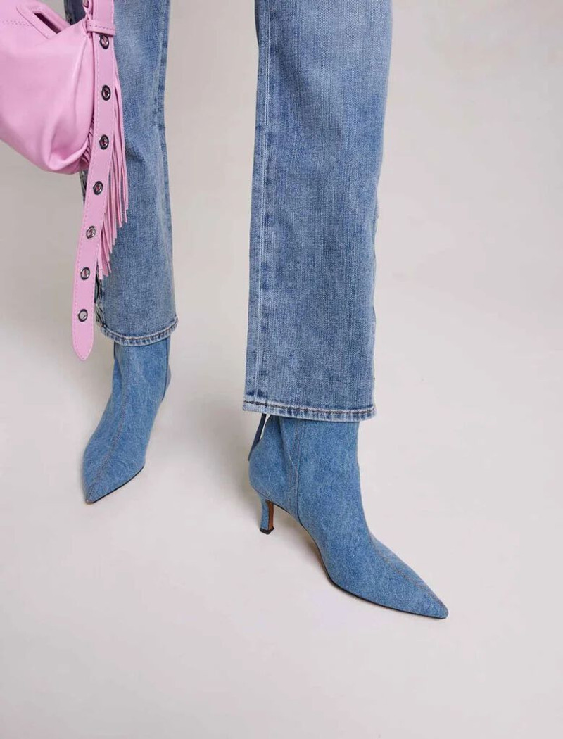 Denim boots with pointed toe 5