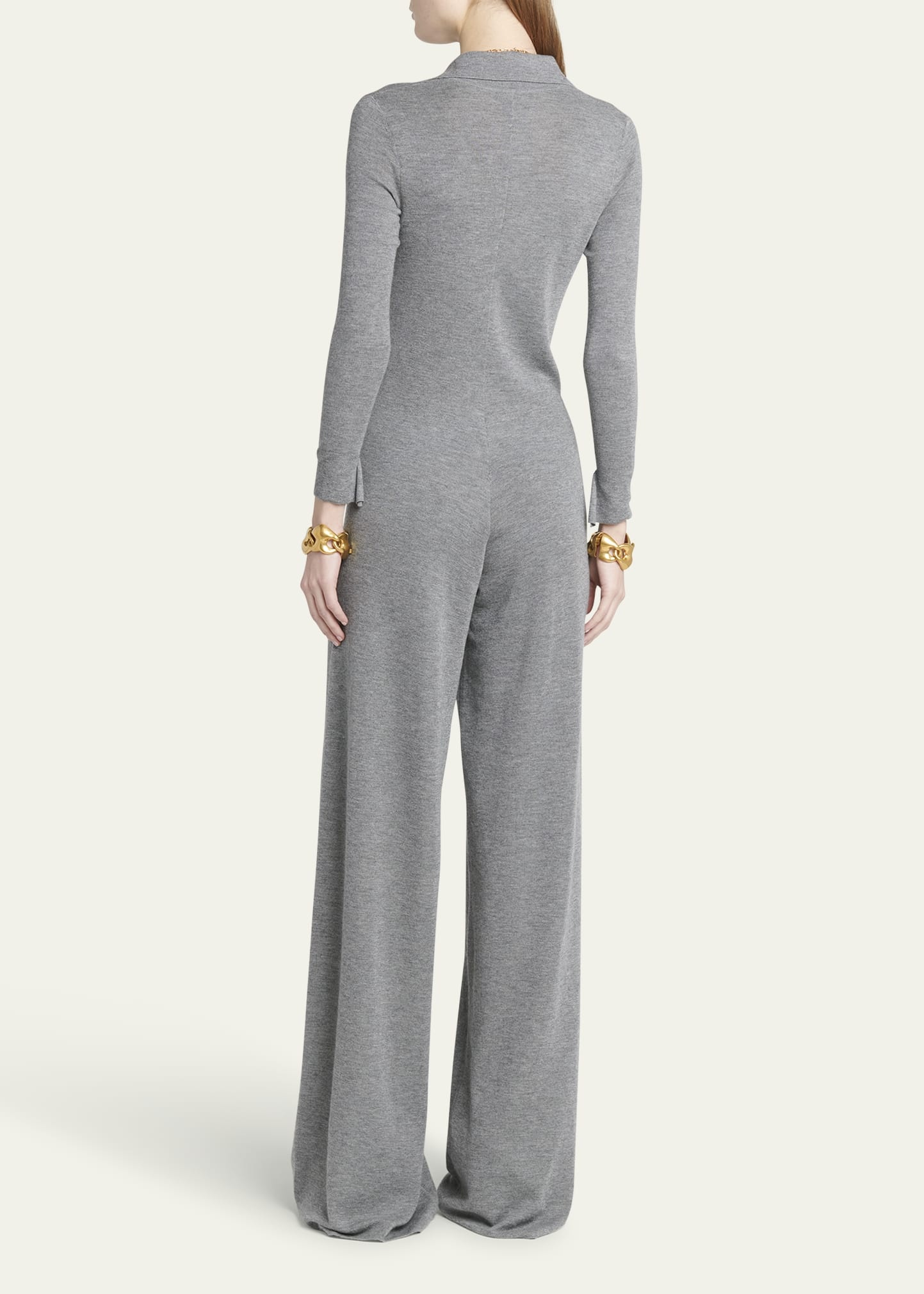 Polo Wide Leg Cashmere Jumpsuit - 3