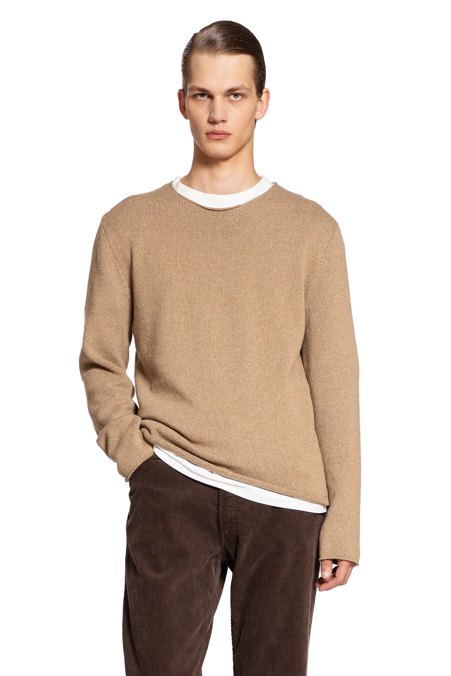 スウェット・トレーナー [The Row] Shai Sweater in Virgin Wool and Cotton The Row Shai-Sweater | antonioli | REVERSIBLE