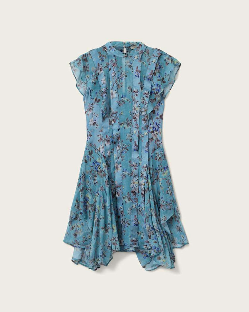 FLEUR PRINTED ASYMMETRIC MINI DRESS 1
