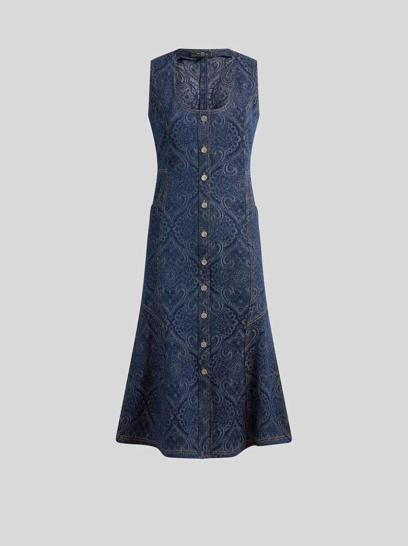 JACQUARD DENIM MIDI DRESS 1