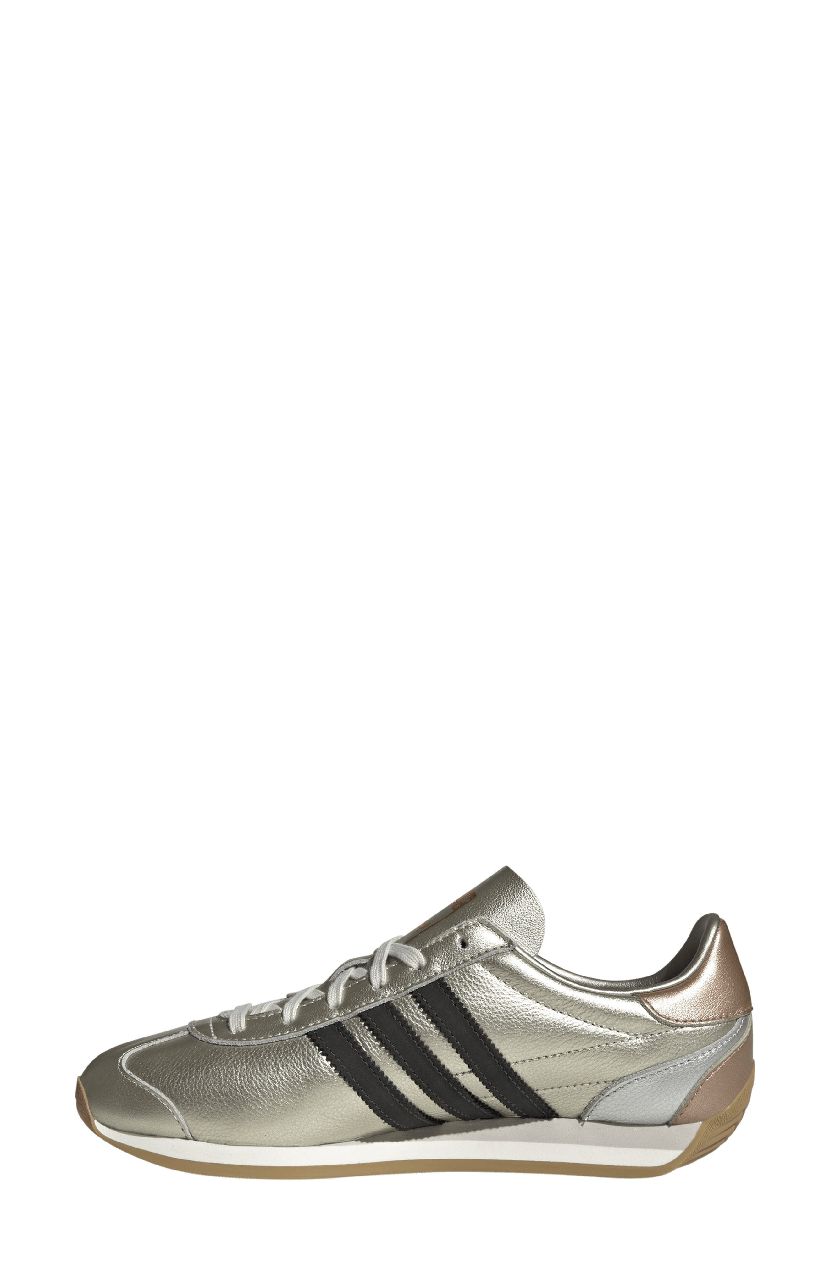 adidas Country Low Top Sneaker in Silver Met/Gold Met/Black at Nordstrom - 6