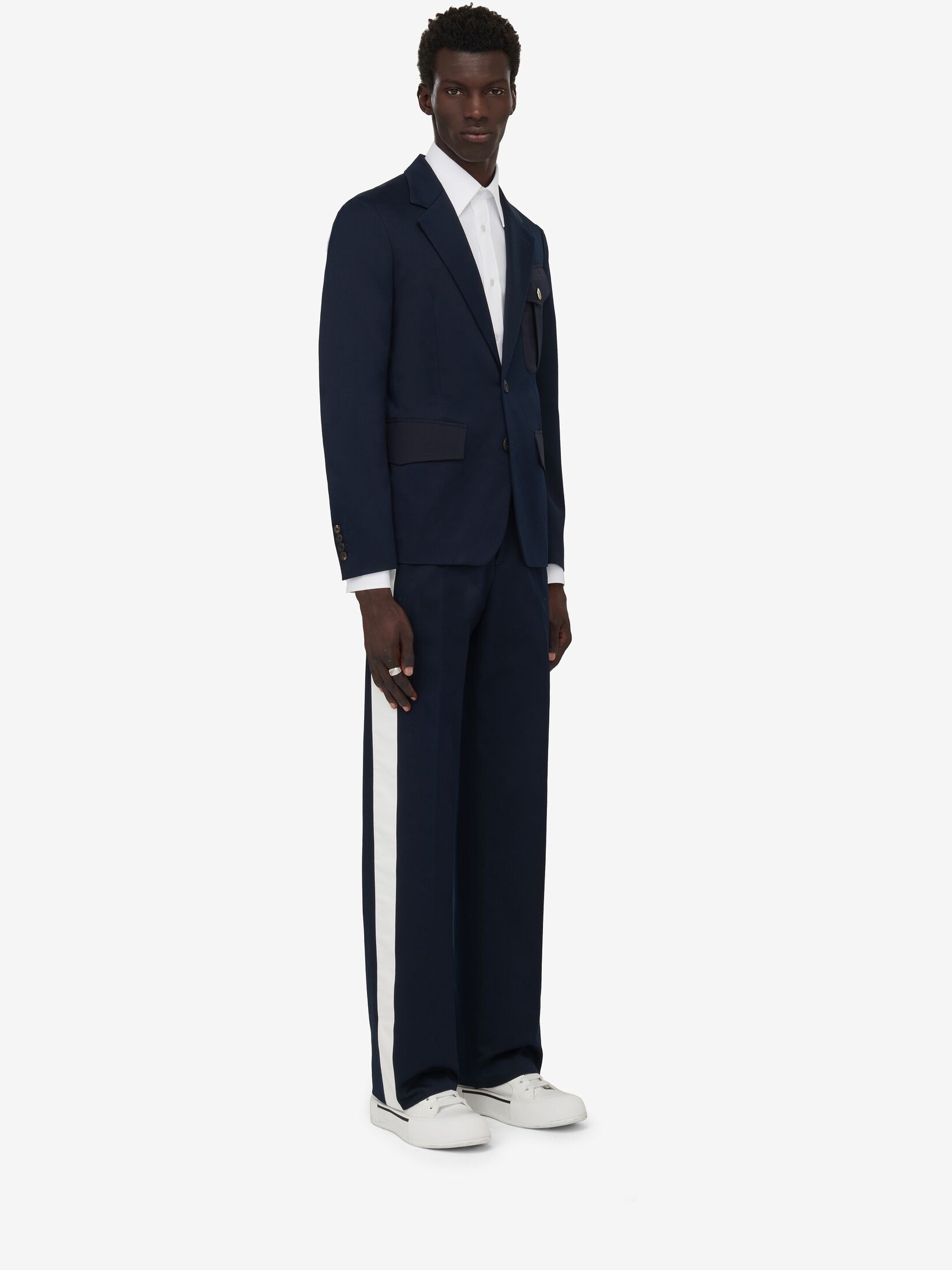 Men's Military Trousers in Navy - 3