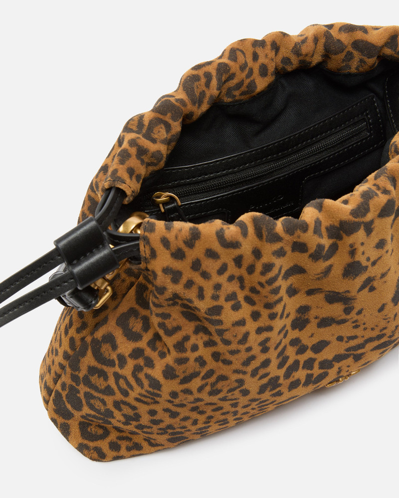 SMALL SUEDE SHOULDER CLUTCH WITH LEOPARD PRINT 4