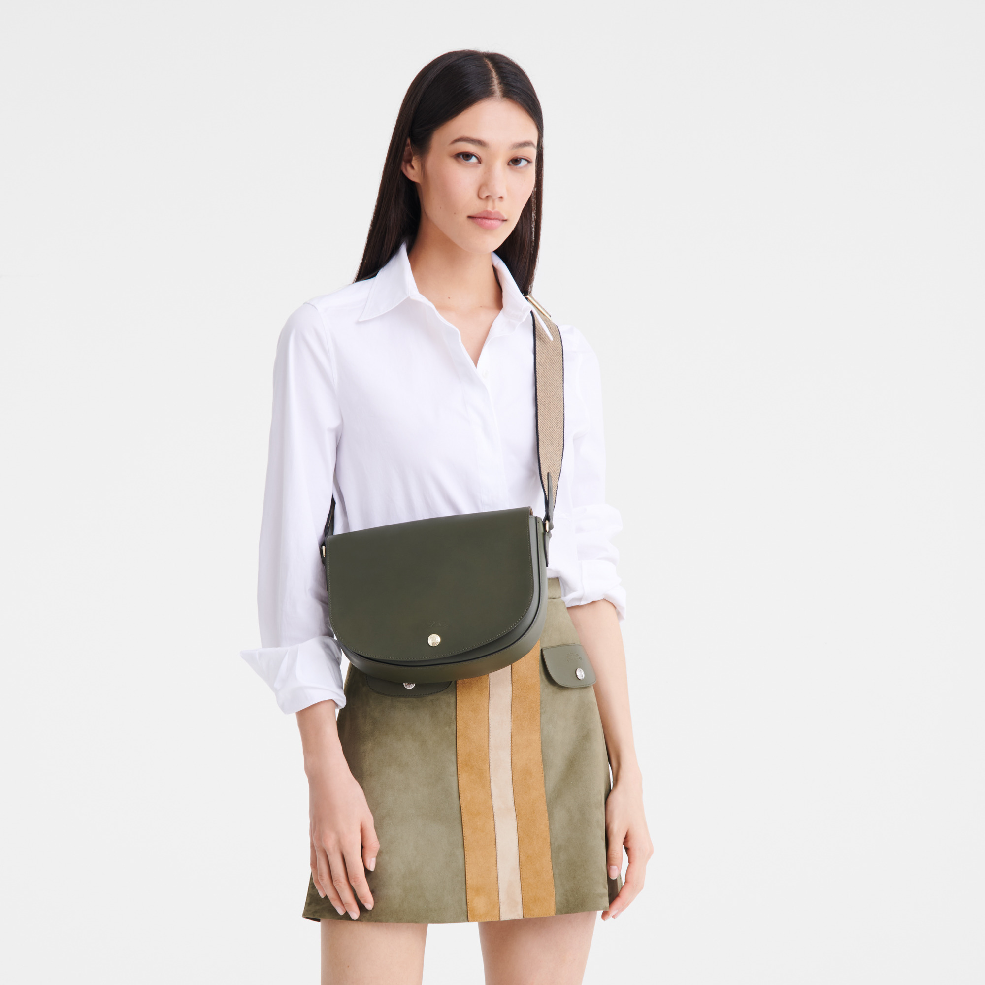 Épure M Crossbody bag Khaki - Leather - 2