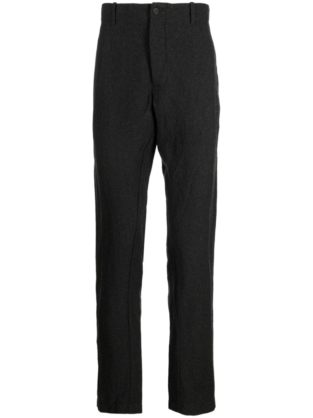 felted straight-leg trousers - 1