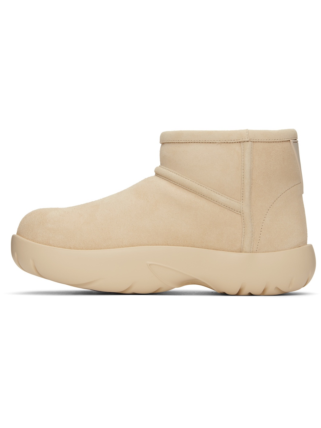 Beige Snap Ankle Boots - 3