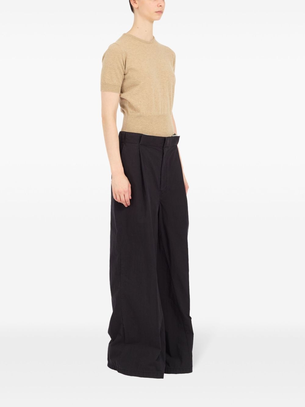 four-stitch logo palazzo trousers - 3