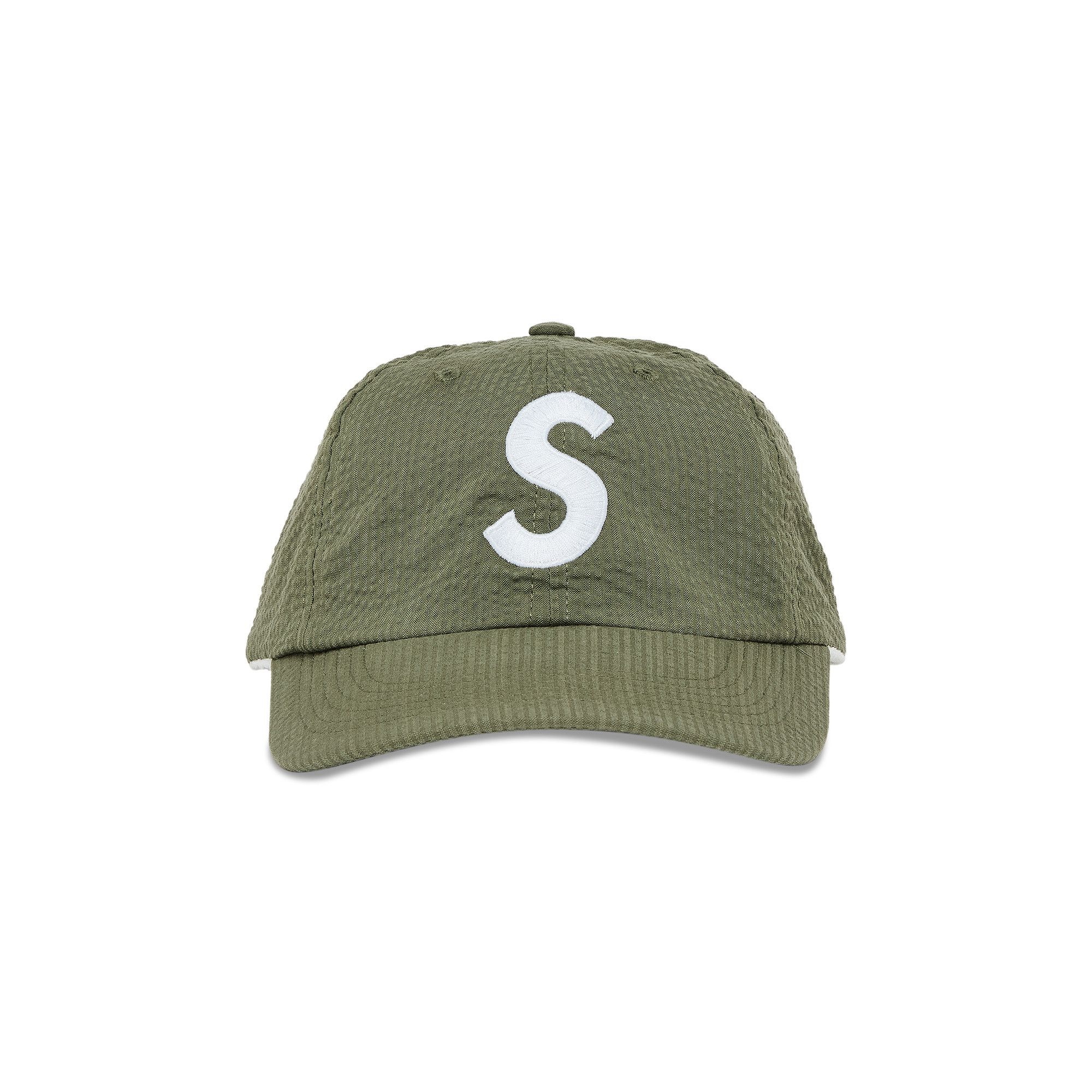 Supreme Seersucker S Logo 6-Panel 'Green' - 1