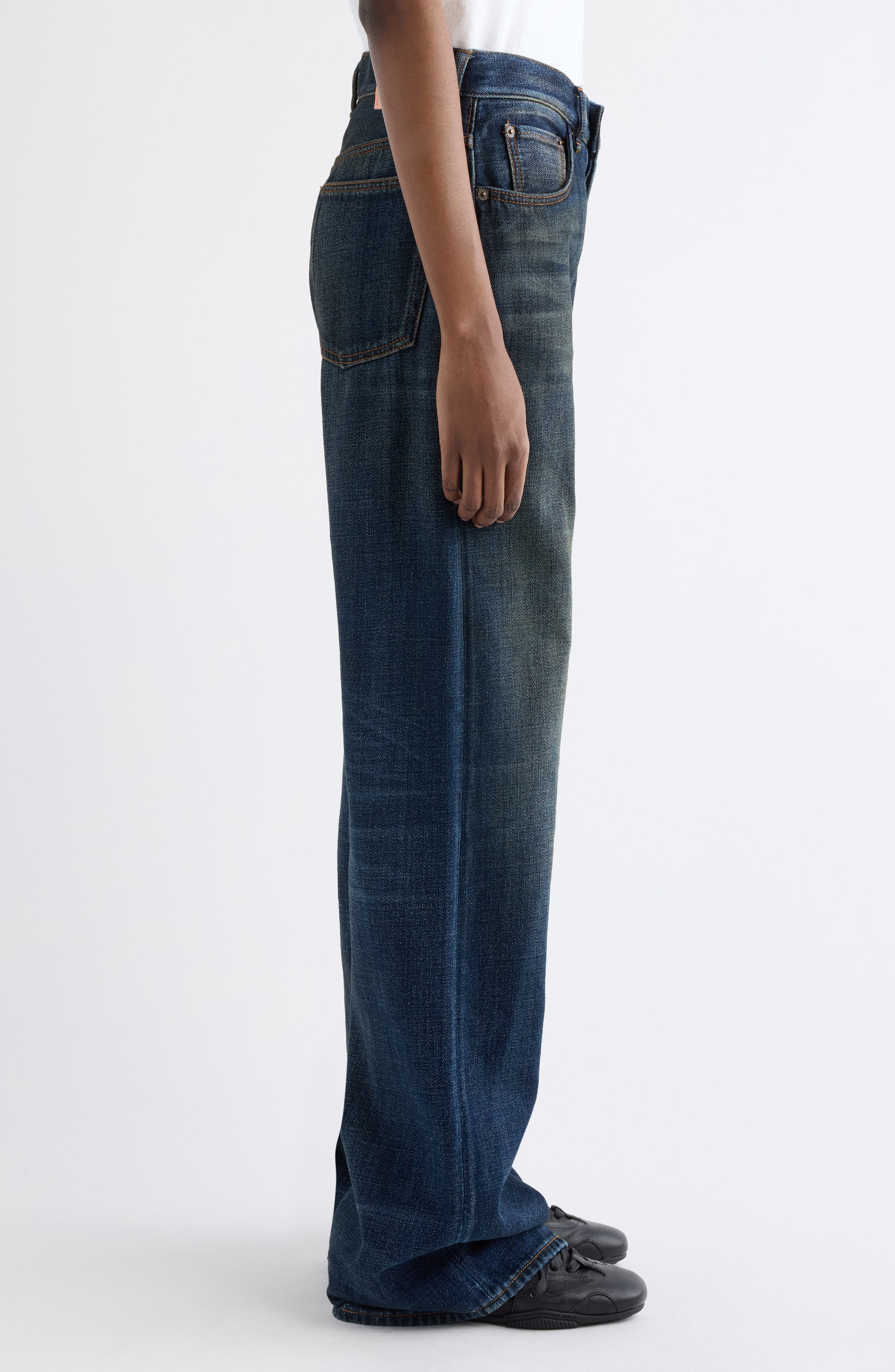 Acne Studios 2021F Regular Fit Denim Jeanes in Dark Blue at Nordstrom - 2
