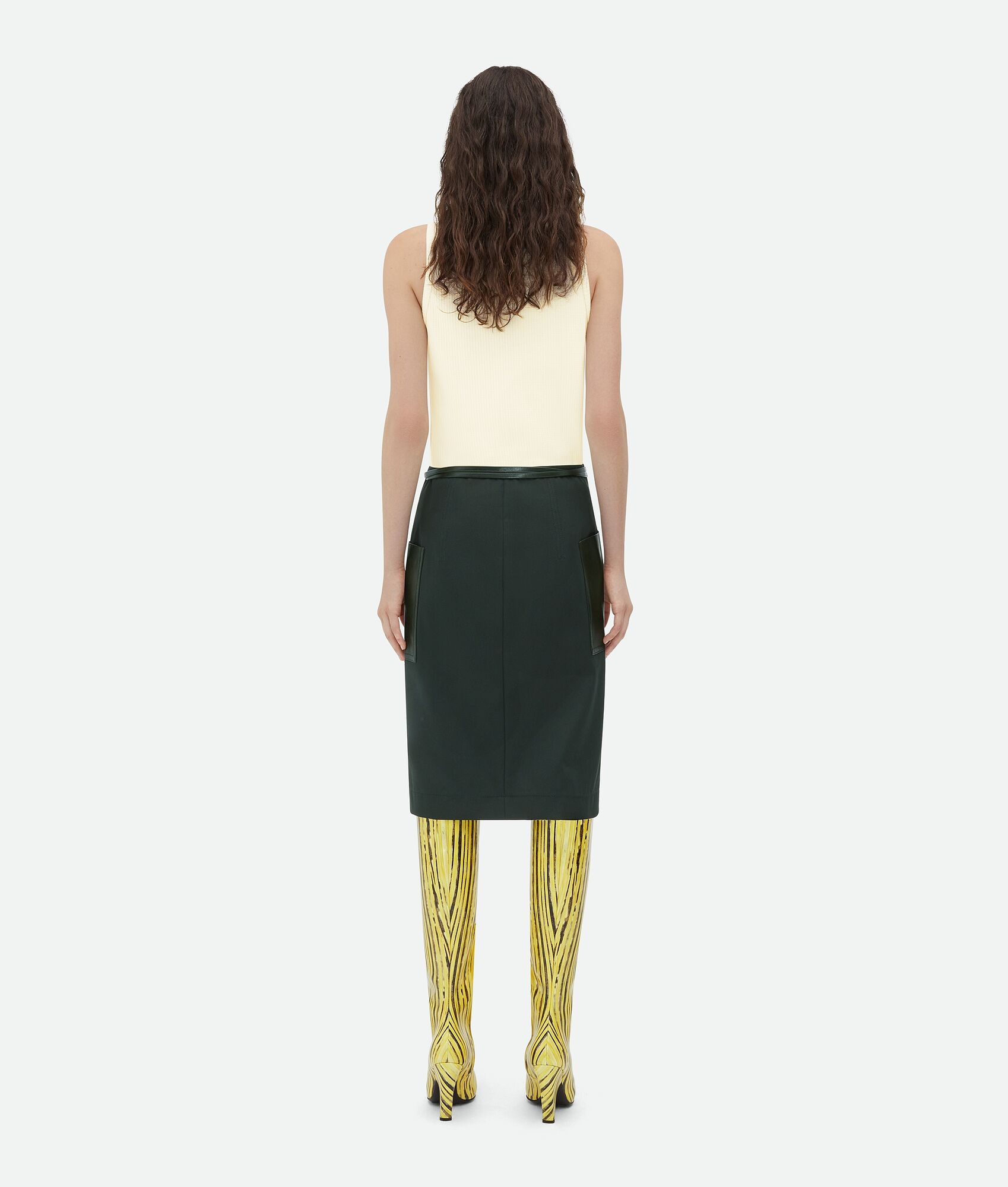 Cotton Twill Wrapped Skirt - 3