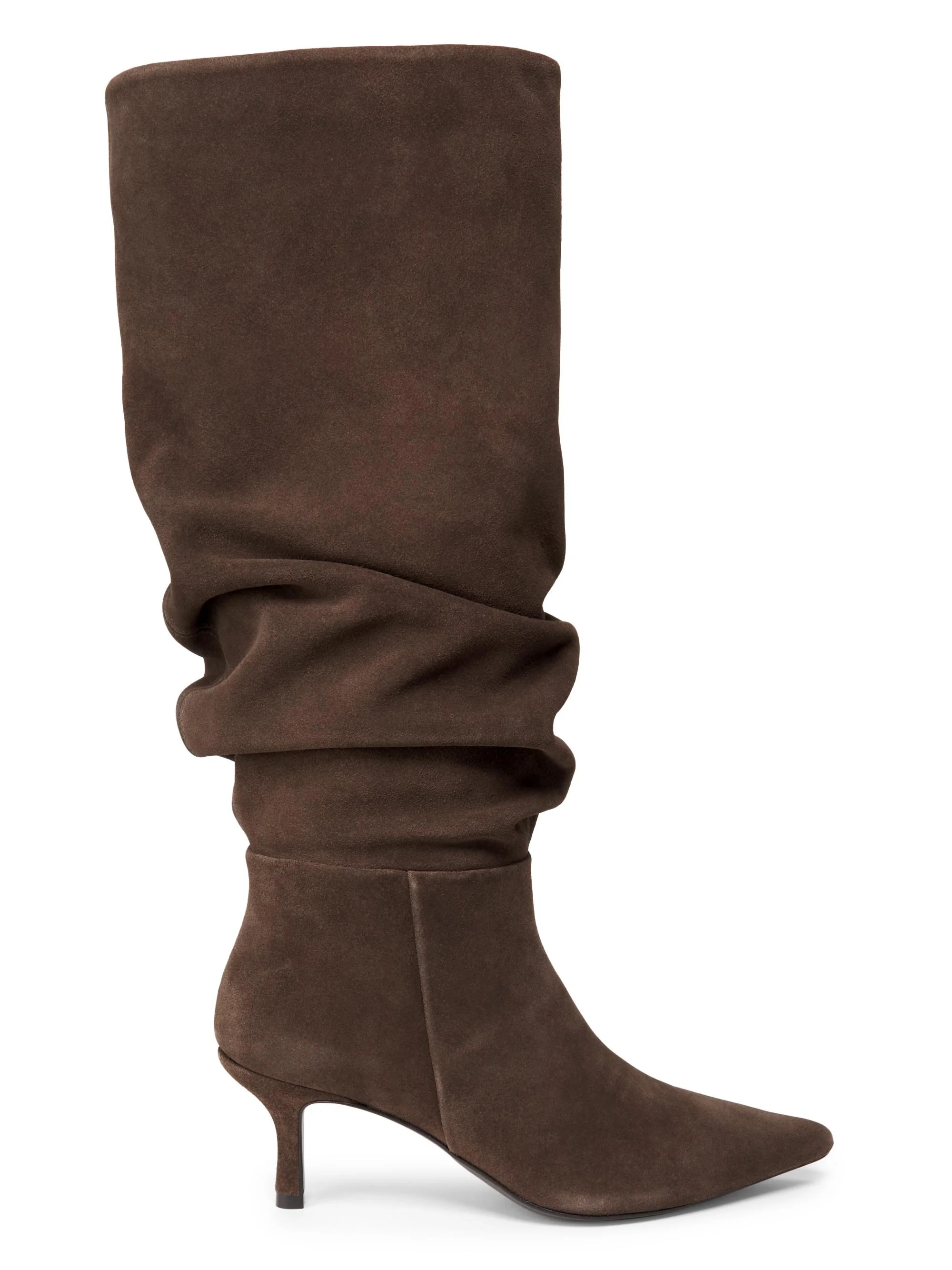 Women's Jordi 65MM Suede Slouch Boots - Cacao - 1