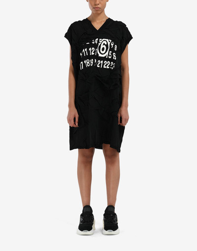 MM6 Maison Margiela Crushed logo sweatshirt dress outlook