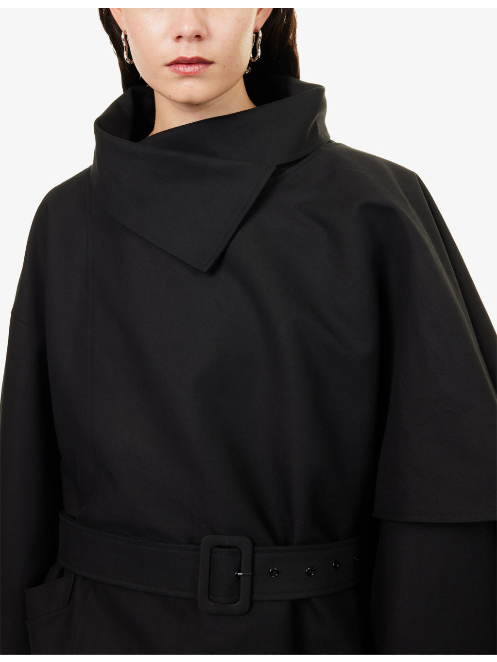 Mini Scarfcoat Cotton-Poplin Jacket - 5