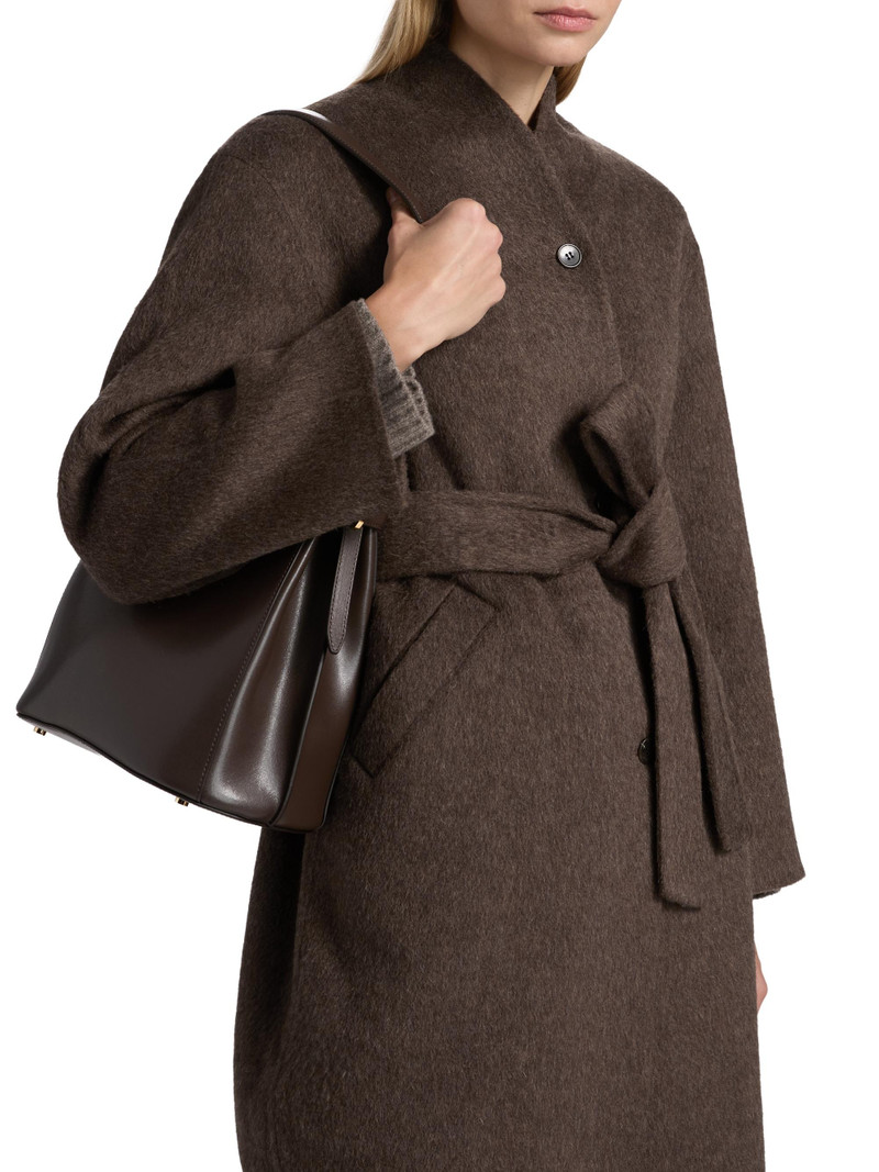 Women's Roland Wool-Blend Belted Coat - Heather Umber 6