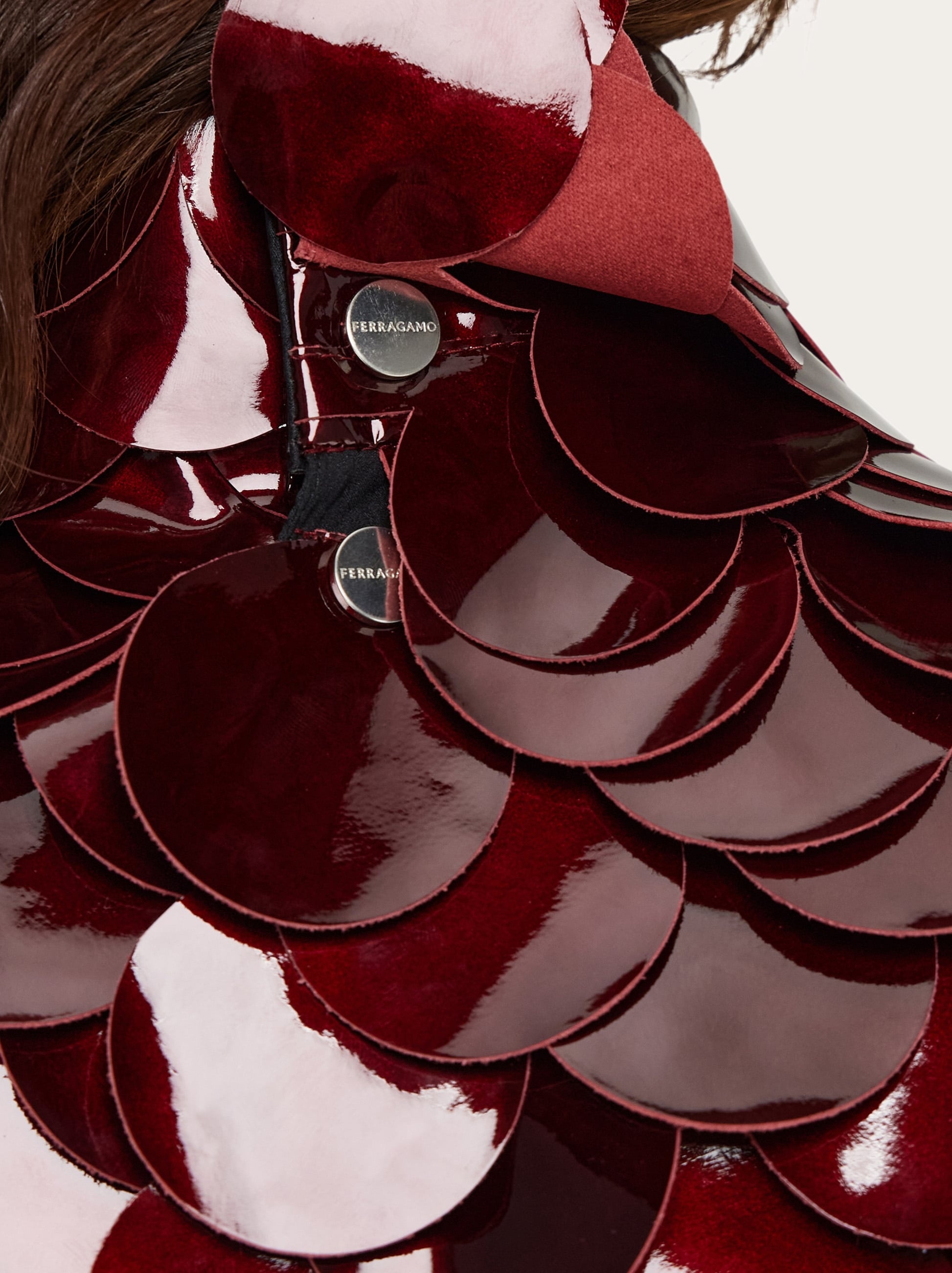 Mini dress with patent leather scales - 7