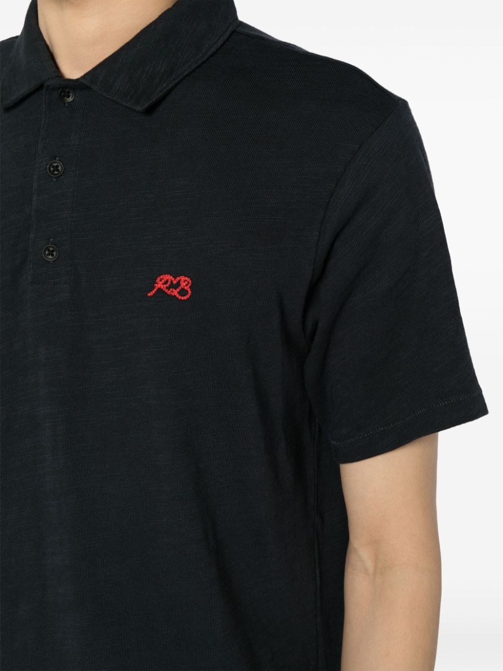 logo-embroidered polo shirt - 5