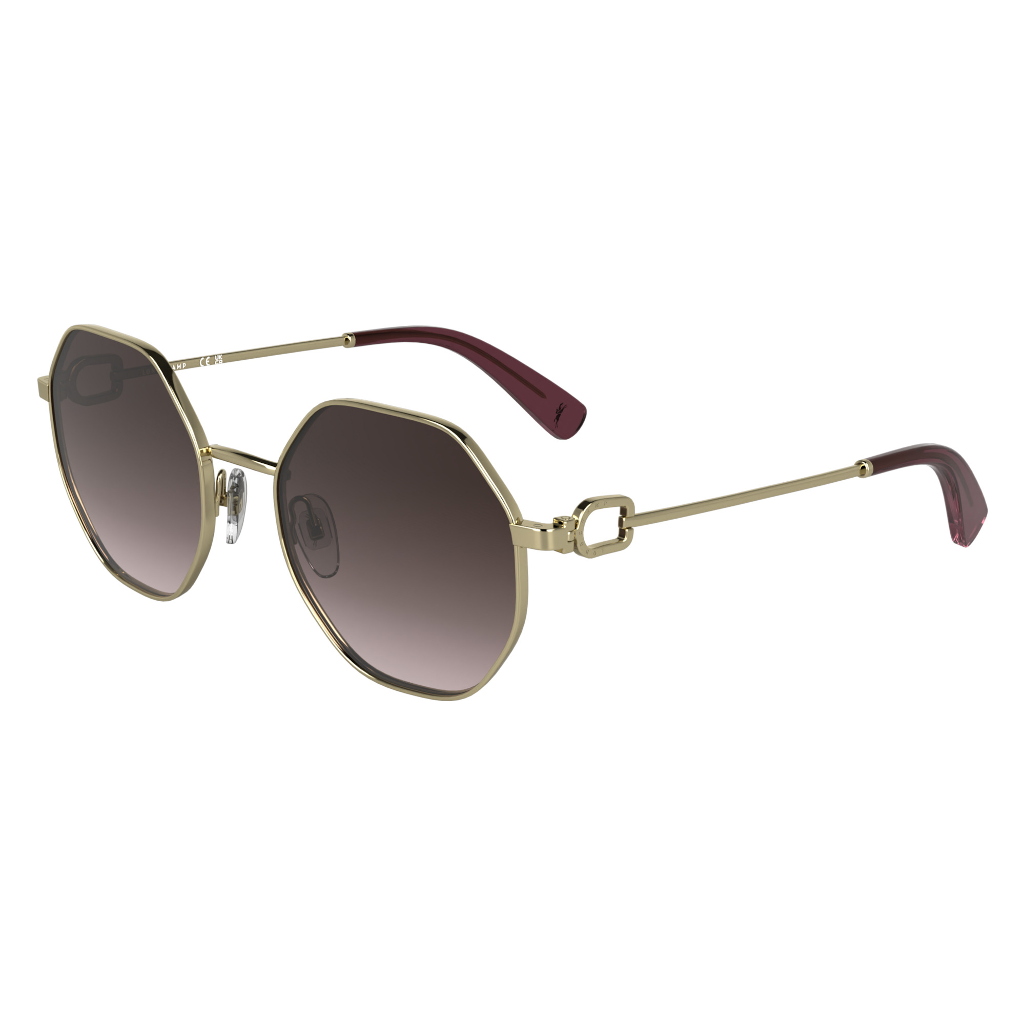 Sunglasses Gold/Brown Pink - Metal - 2