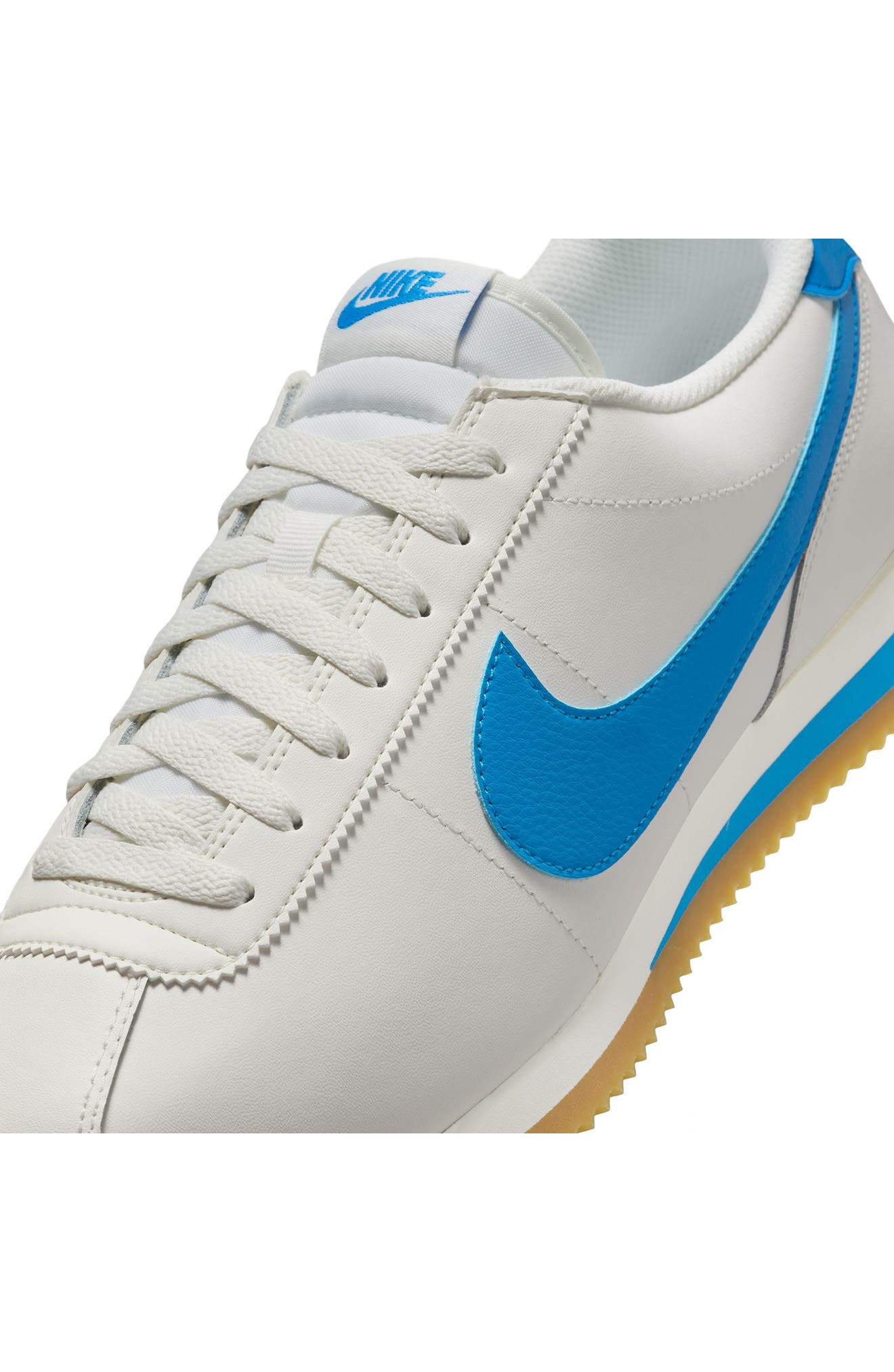 Nike Cortez Sneaker in Sail/Photo Blue/Gum Yellow at Nordstrom - 7