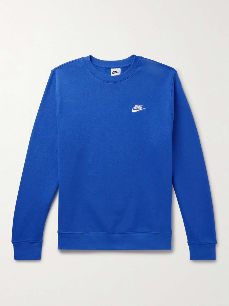 Sportswear Club Logo-Embroidered Cotton-Blend Tech Fleece Sweatshirt - 1