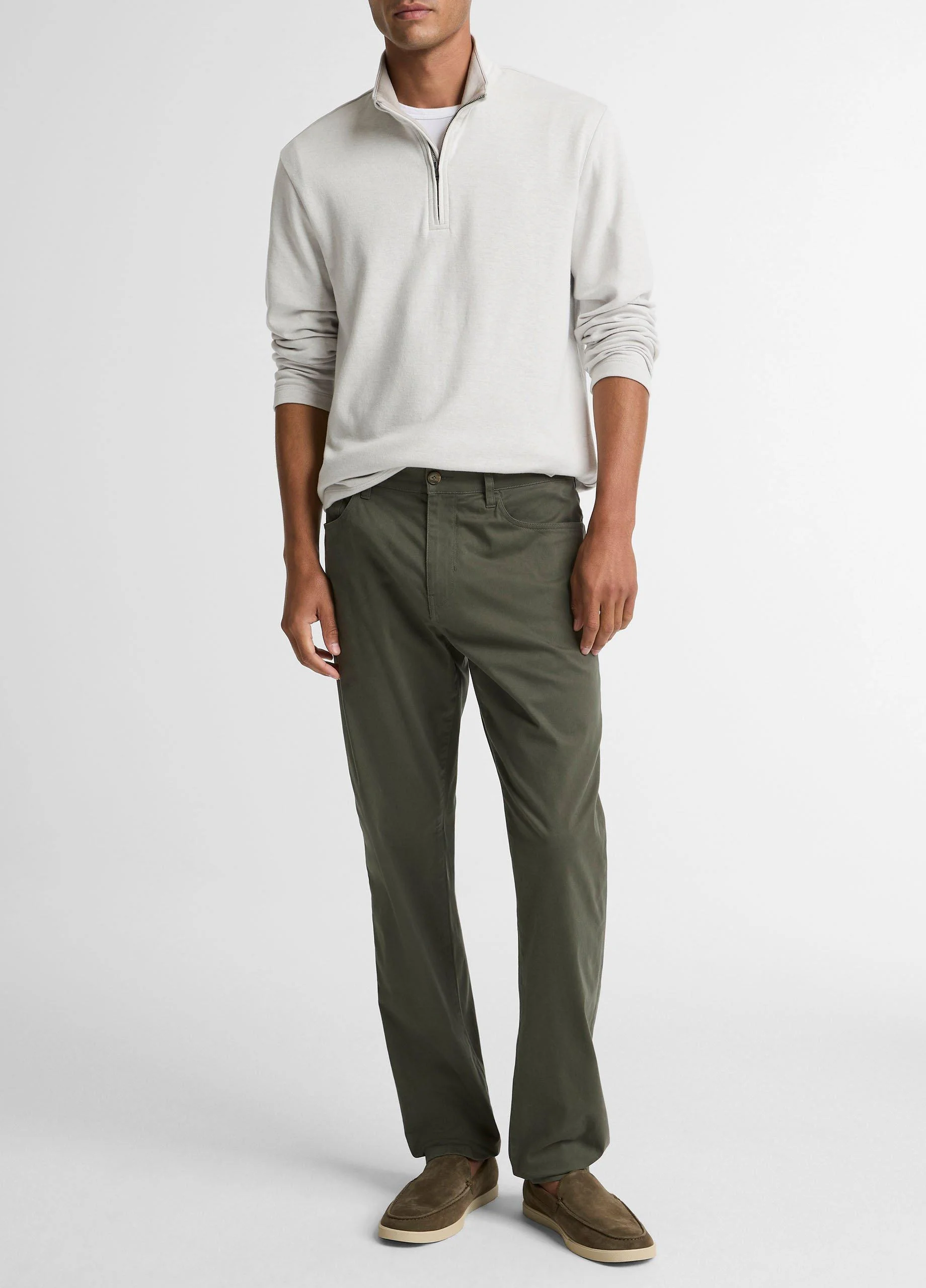 Dylan Slim 5-Pocket Cotton Sateen Pant - 1