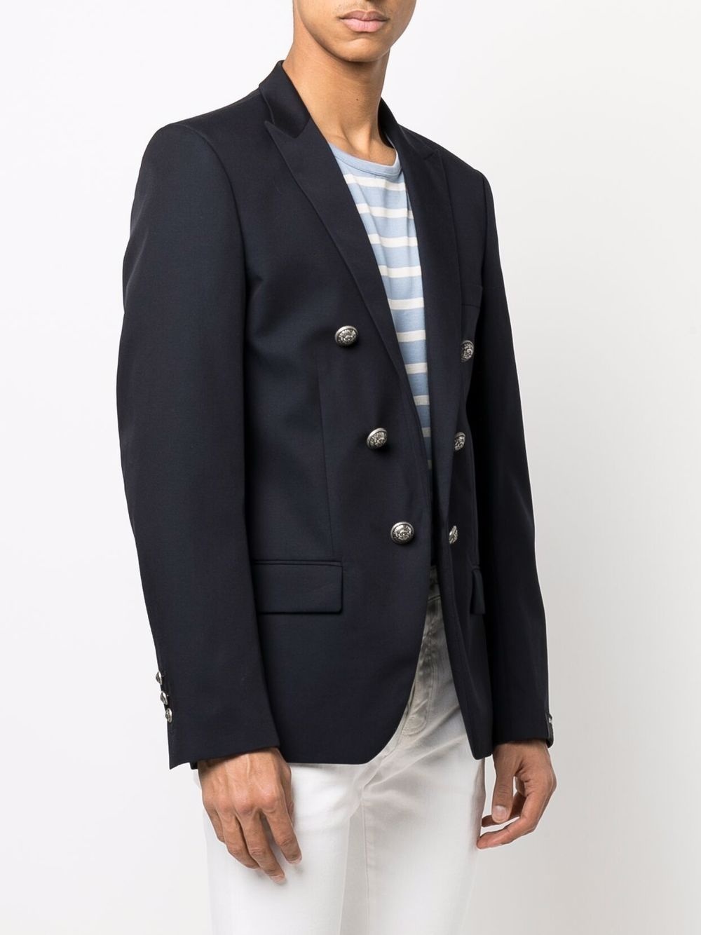 double-breasted tailored blazer - 3