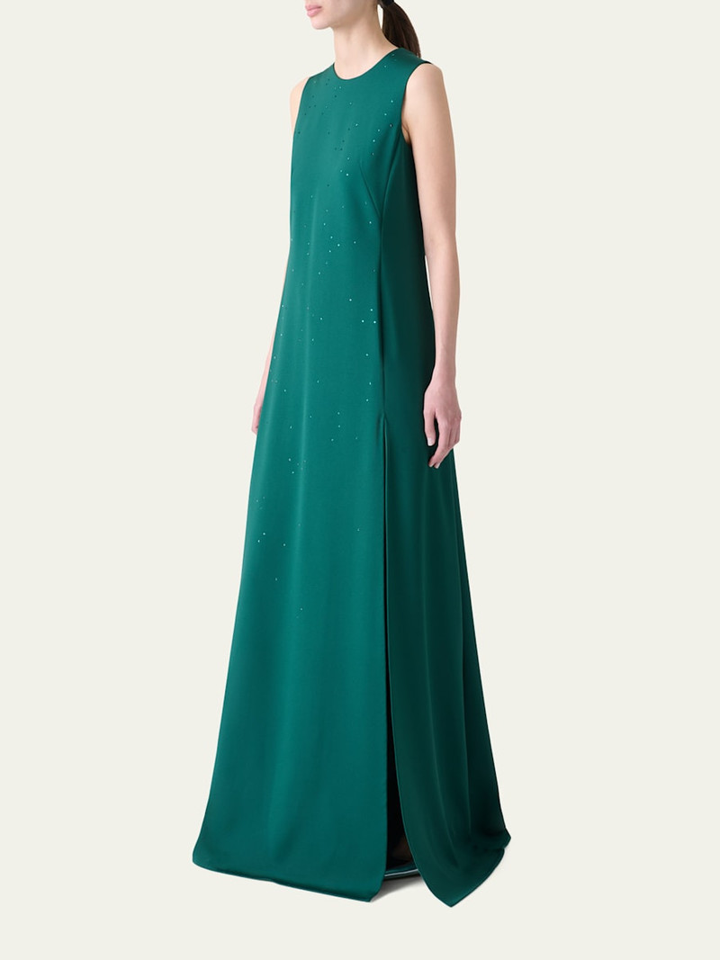 AKRIS Swarovski Stars Silk Crepe Gown outlook