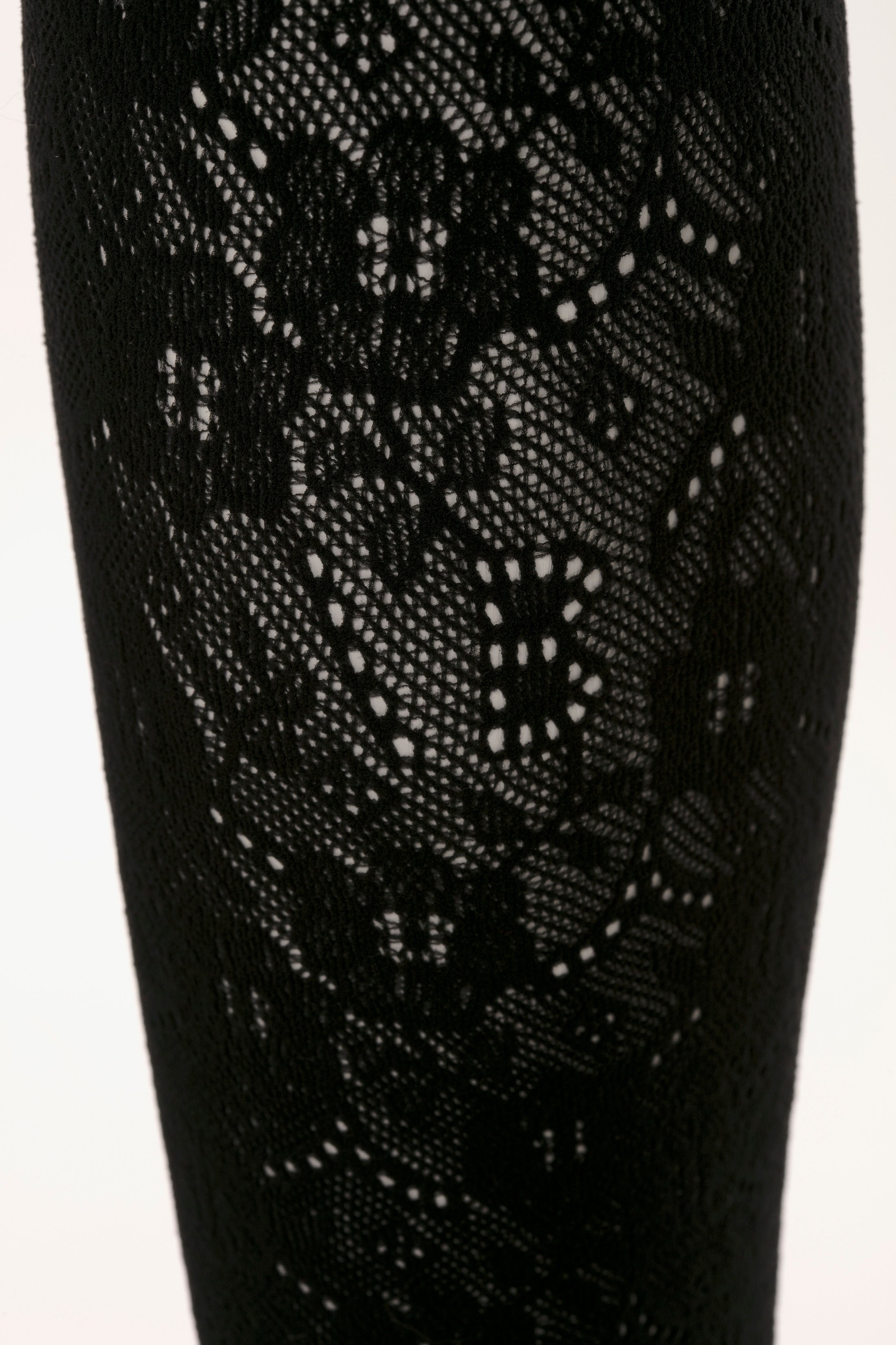 VB Monogram Lace Tights In Black - 5