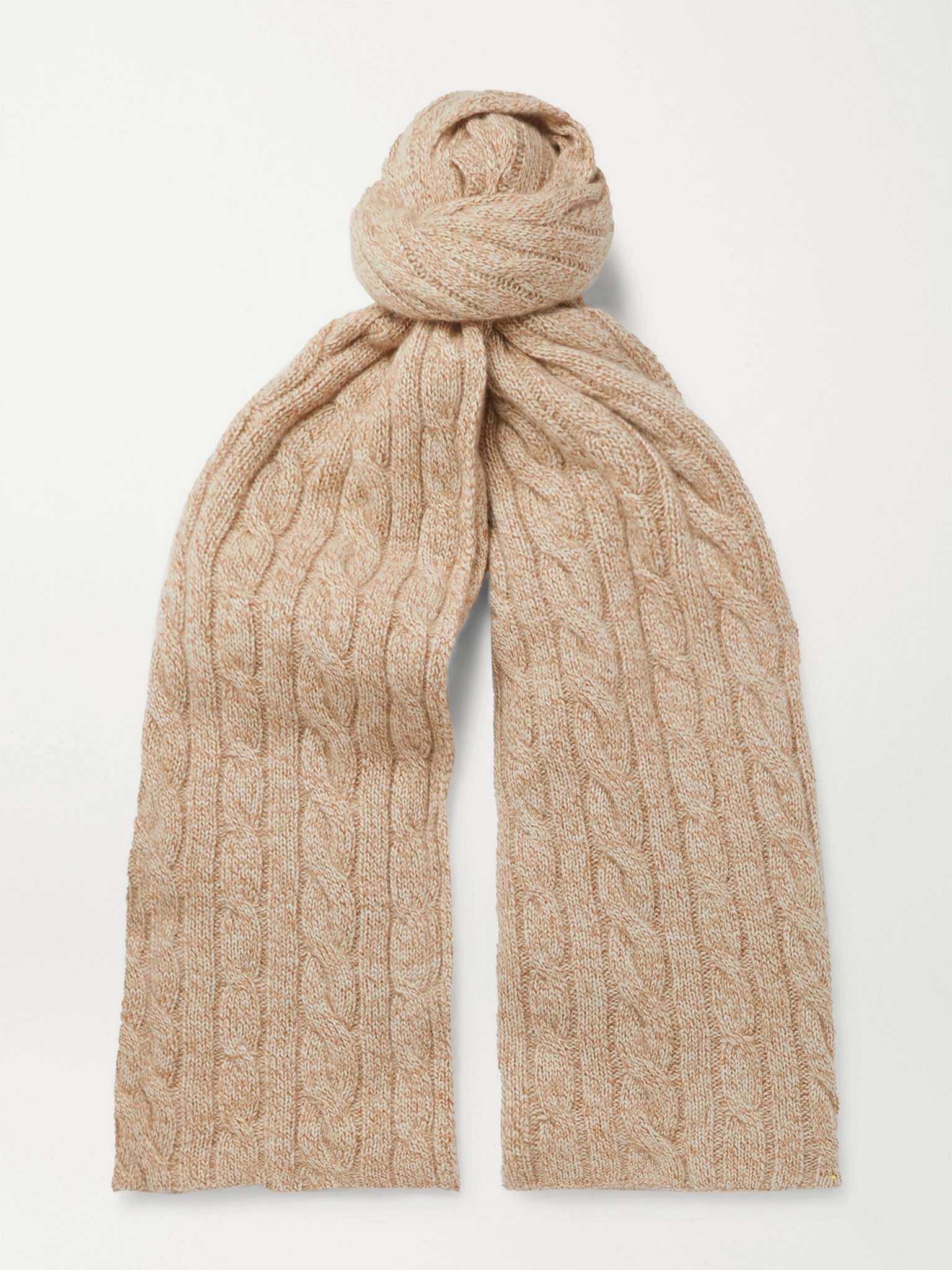 Cable-Knit Baby Cashmere Scarf - 1