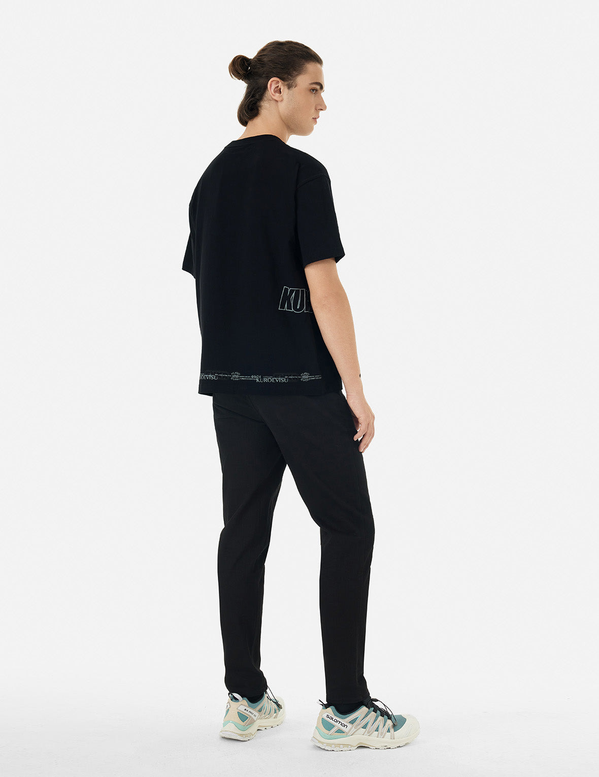 Logo and Slogan Print Fashion Fit T-Shirt - 4