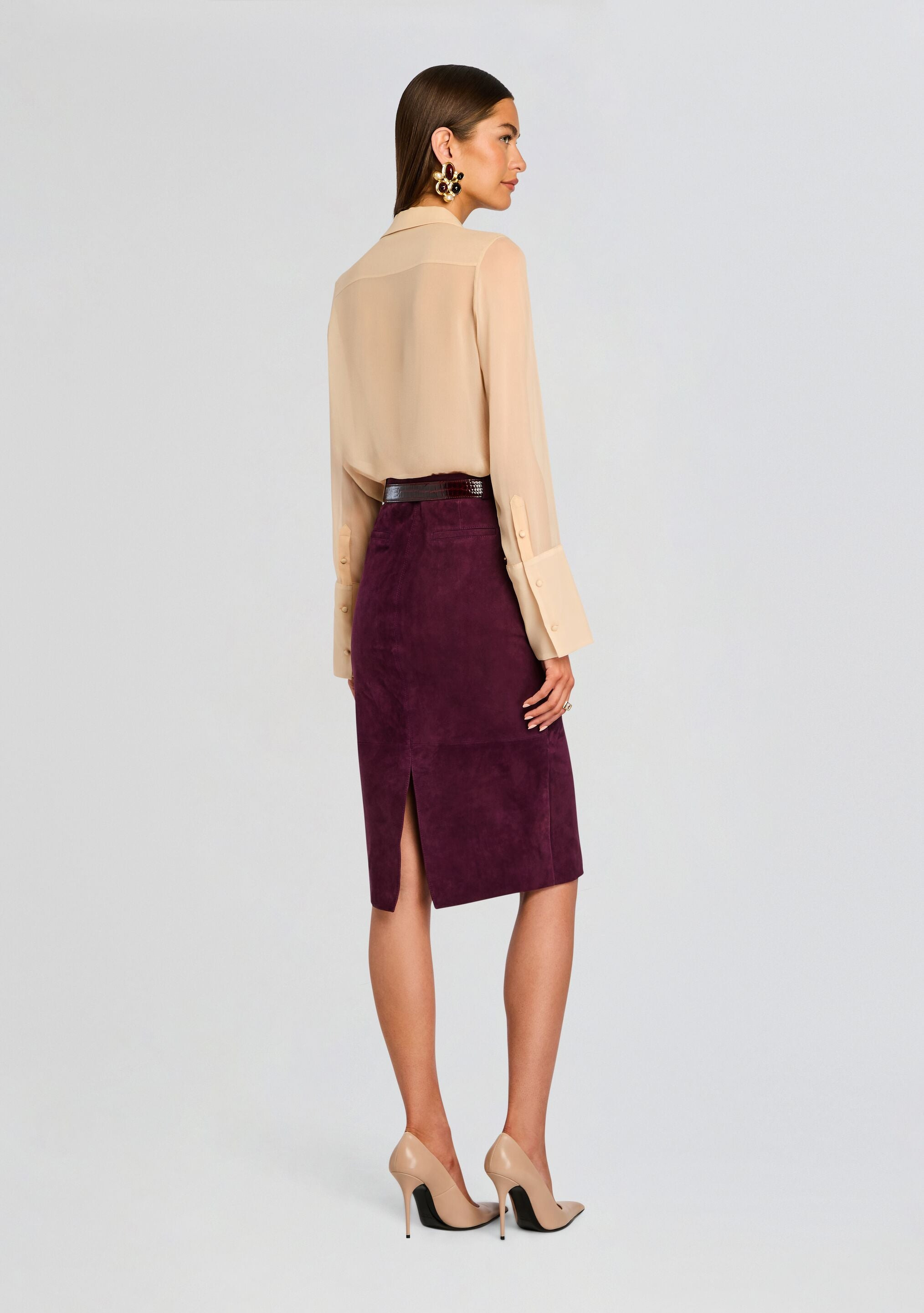 MARCELLA SUEDE SKIRT - 4