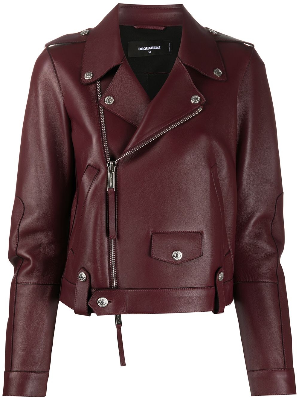 zip-through biker jacket - 1