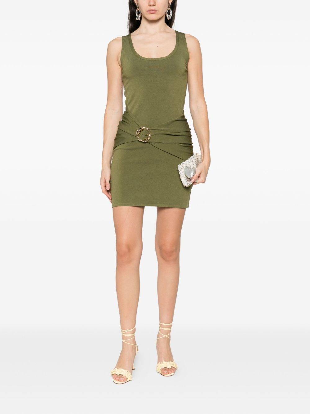 belted draped dress - 2